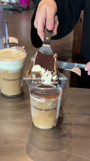 When there’s a literal tiramisu in your latte  Florist bar and co! #tiramisulatt