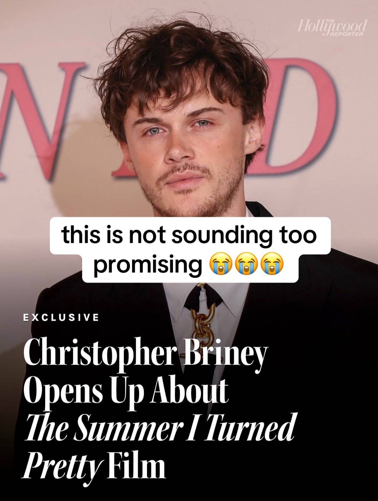 chris briney talking about the new TSITP movie 😭 via hollywoodreporter on insta