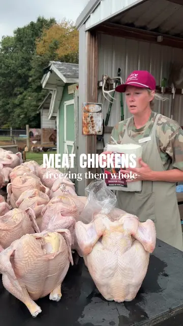 Freezing your meat birds whole. 🐓 Texas Poultry Shrink Bags are the best I’ve u