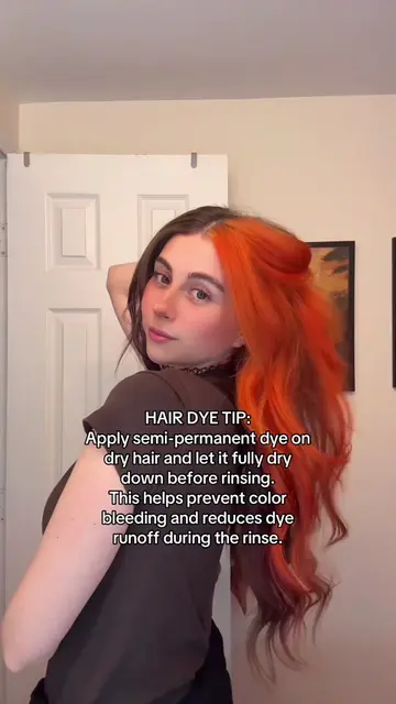 HAIR DYE TIP: Apply semi-permanent dye on dry hair and let it fully dry down bef