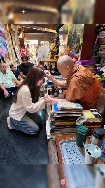 ✨วิธีทำรูปเทรนด์บรรยากาศในวัด พระอวยพร เจิมหัว รับสิริมงคลในสไตล์สายมูไทยง่ายมาก