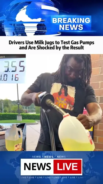 Drivers Use Milk Jugs to Test Gas Pumps and Are Shocked by the Result#news #milk