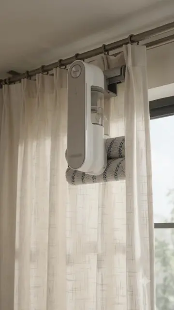 Taking down curtains to wash them? Never again. 🙅‍♀️ Upgrading chore day with t
