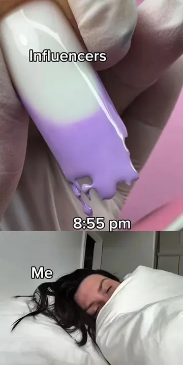 Influencers vs me Day 443 😴😴 Follow the original @nailsart796  🫰🏻 #BeautyTok