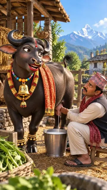 भैँसी रानी पुगिन्  Reataurant बरही थकाली पोखरा! 🐃😂🍽️ पोखरा घुम्न निस्किएकी भै