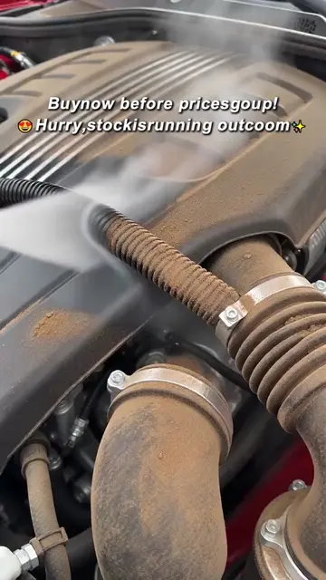 Pure satisfaction! 🏎️💨 This is exactly how you clean an engine bay safely with
