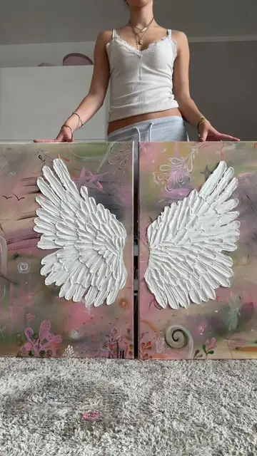 I hope it haunts you till you die!!!!! 🪽 @panicbaby1 #art #painting #cool #wing