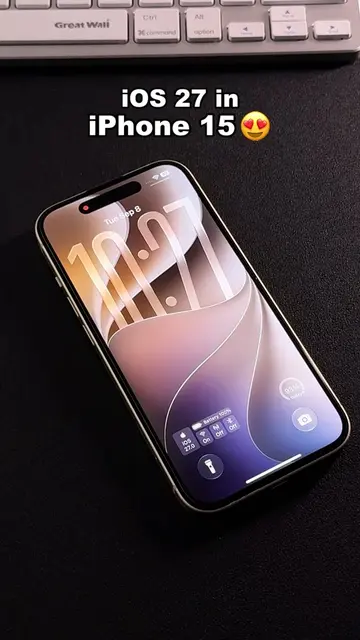 This is peak iOS 27. A clean Lock Screen, new customization options, and a big m