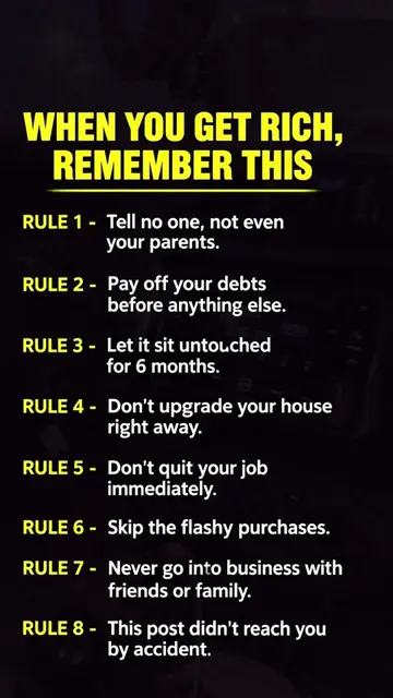 8 Rules to Follow When You Get Rich 💰 #WealthMindset #FinancialFreedom #MoneyTi