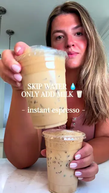 Watery coffee ? Skip water , only add milk to your instant espresso ! Perfect la