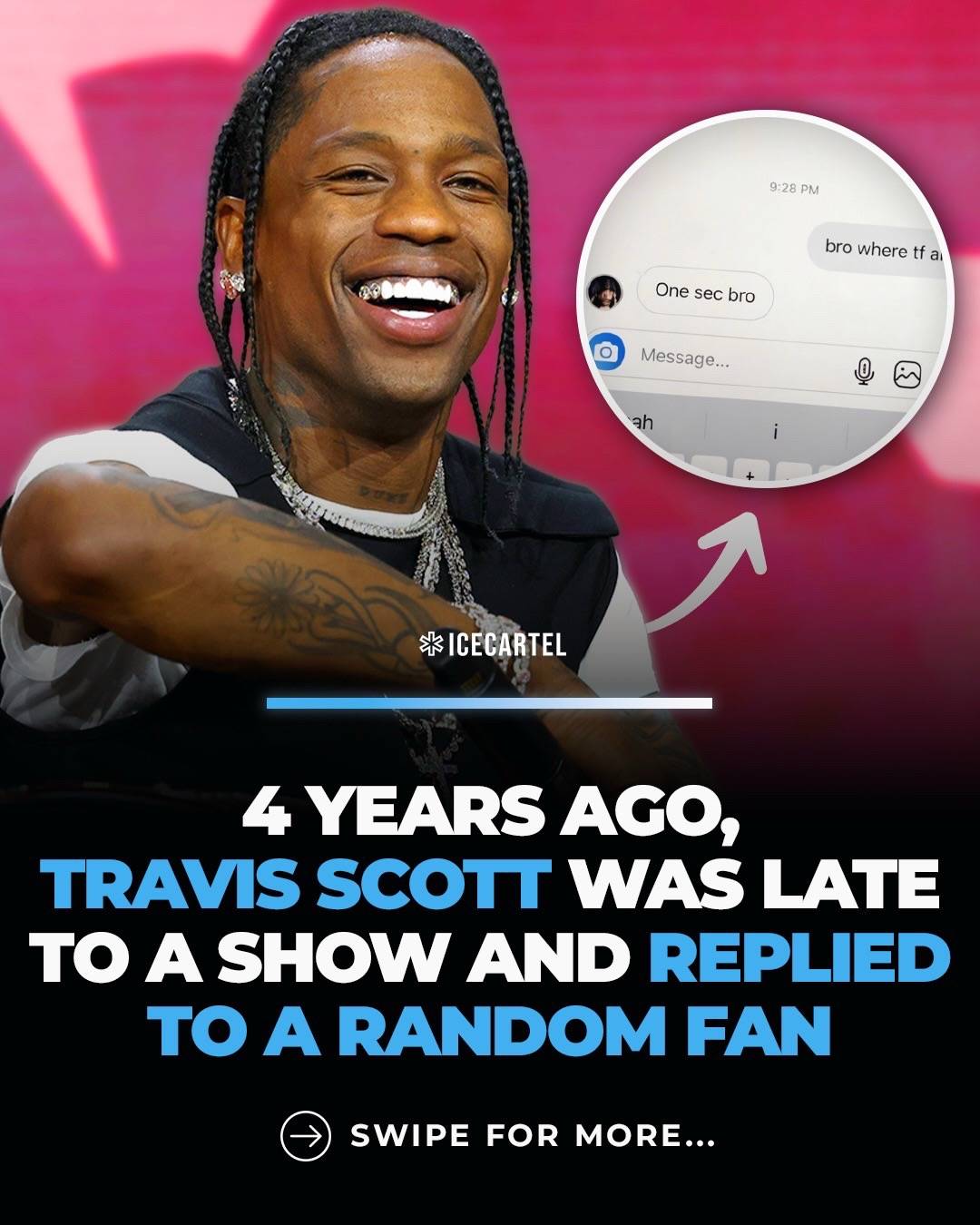 Travis Scott once ended up at the center of a viral fan moment after showing up 