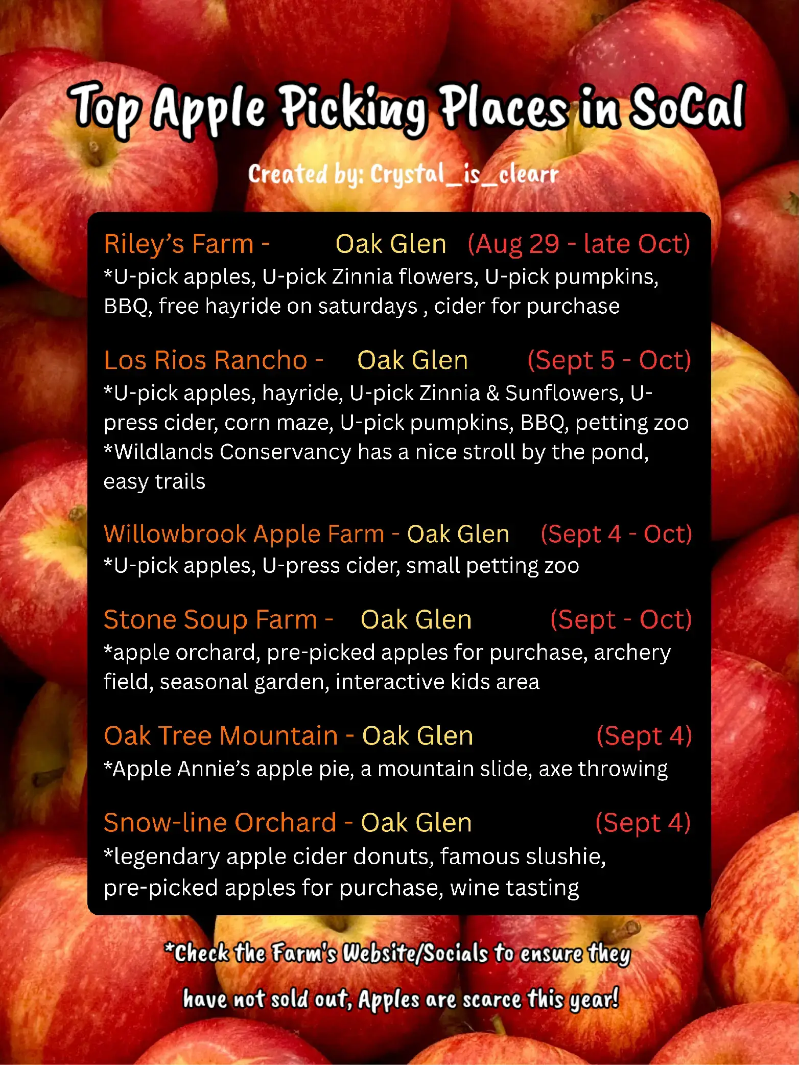 🍁Check out my last post on pumpkin patch locations 🍁 🍎 🍎  @Riley's Farm   @O