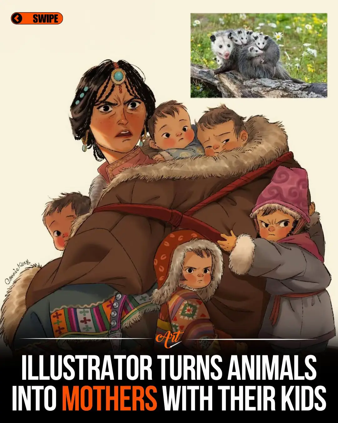 An animal family, a landmark, a train. For illustrator Connie Kang, any of them 