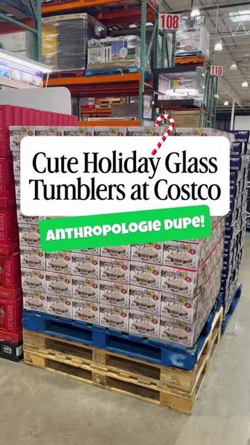 I’m obsessed 😍 with these holiday tumblers at Costco! The best Anthropologie du
