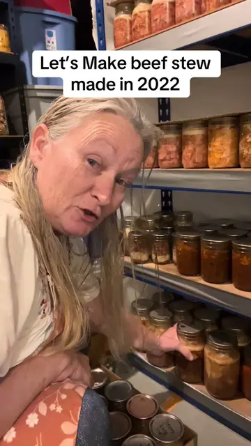 Let’s make beef stew that has sat on my shelf since 2022 pressure canning #fyp 