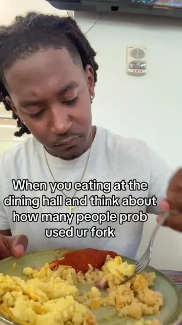 Yeah ima bring my own utensils #dininghall #eating #fork #fypシ゚viral #relatablev