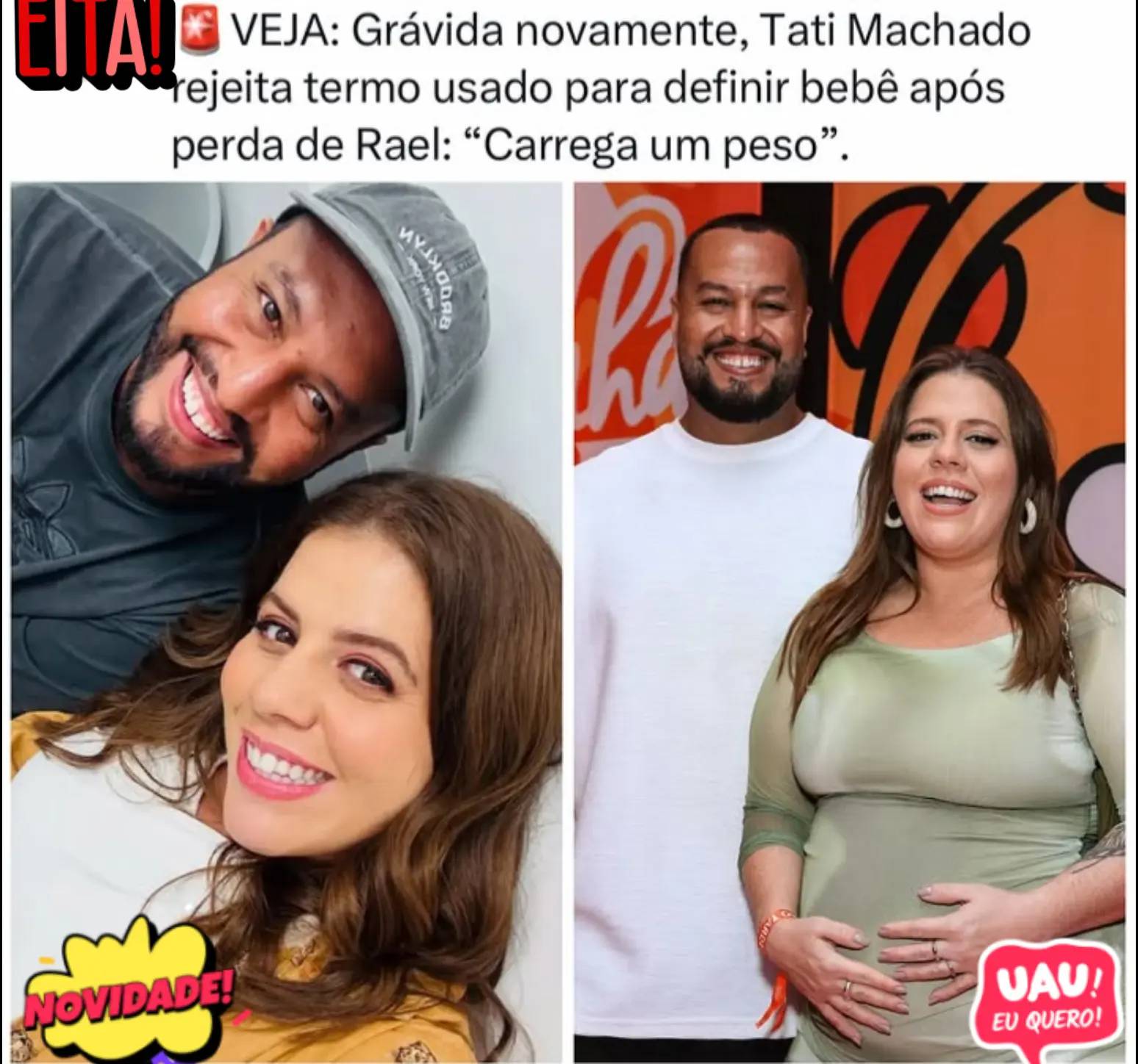 🚨Grávida de Rafael, seu segundo filho com Bruno Monteiro, Tati Machado voltou a