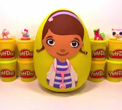 Giant Doc McStuffins Play-Doh Surprise Egg! 💜✨ #unboxing #nostalgia #blindbag #
