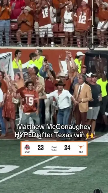 He was loving the Texas comeback 🔥 @Nadia Houneini #matthewmcconaughey #texas #