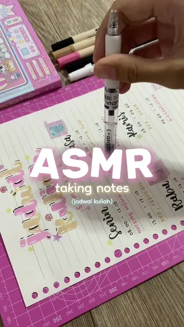 #asmr taking notes (jadwal kuliah semester 5)🩷#studytok #lettering #fyp 