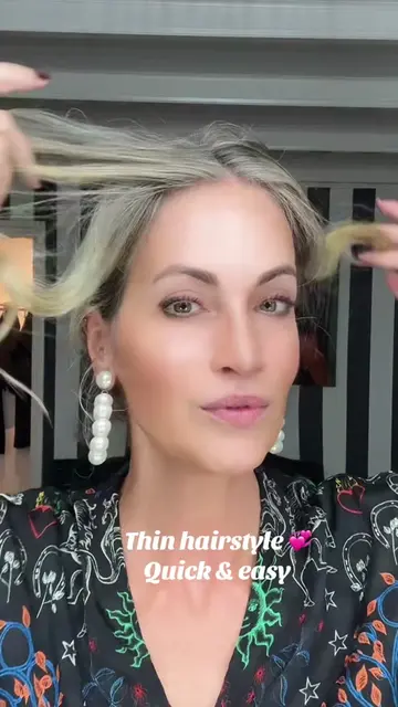 Dun haar? Thin hair don’t care 💞 easy hairstyle for beginners 💪🏻 #thinhair#ha