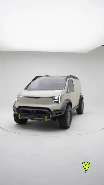Solar panels. Built-in air compressor. Slide-out modular kitchen. 🤯 Kia just dr