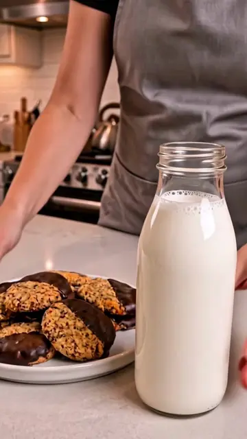 Almond Milk and Almond Cookies .. One batch of almonds, two recipes. Make a crea