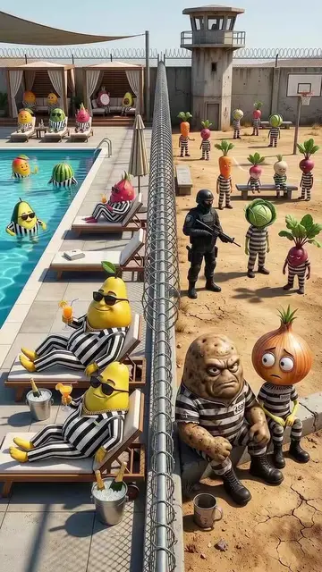 Sneaking into the VIP yard went TOO well... ⛓️🥔🧅 #brainrot #ai #fruit #fruitst