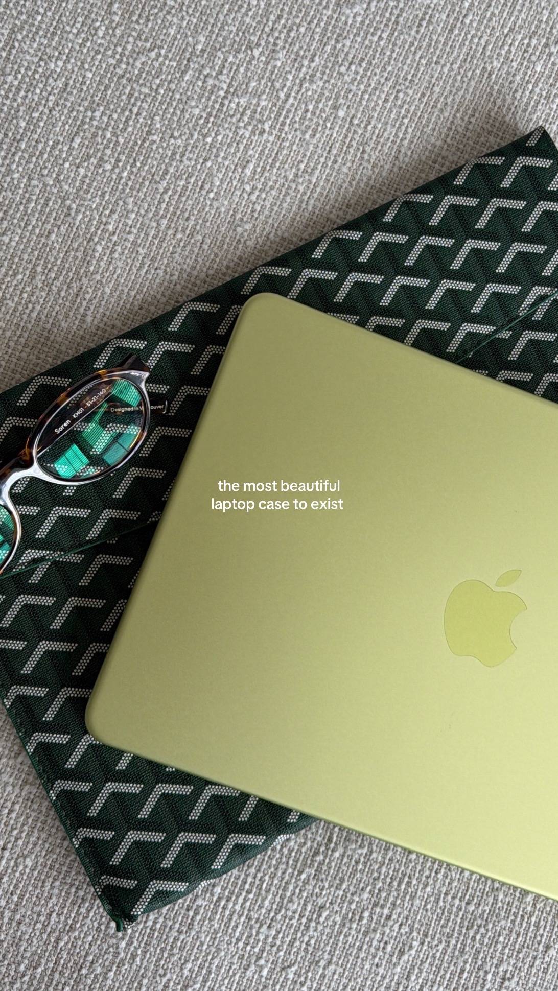 the prettiest laptop case 🐎🍋‍🟩 #laptopcase 