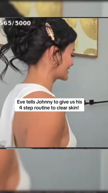 Eve tells Johnny to give us his 4 step routine to clear skin!  #evelynortiz #yur