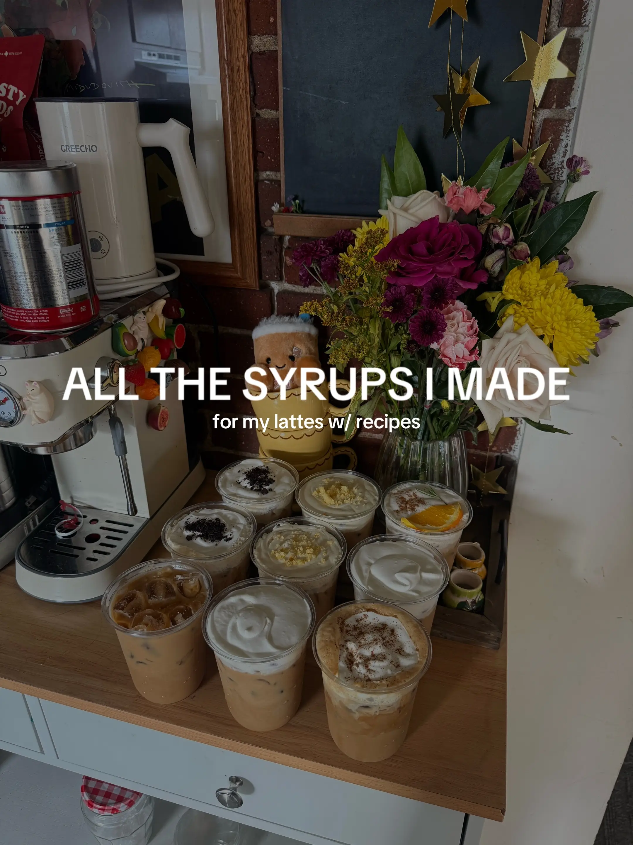 nothing like a restock of all my syrups for the week 🥹 #cafe #coffeetok #latte 