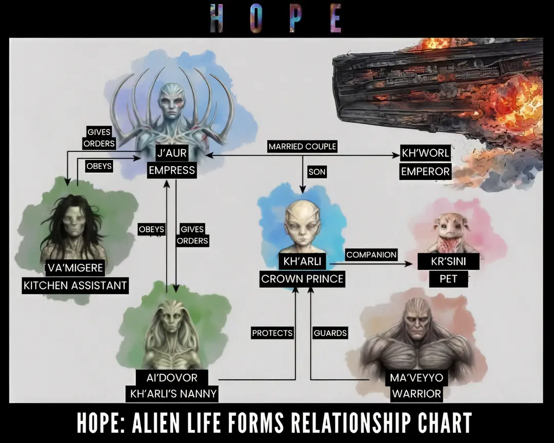Meet the alien life forms of #HOPE. 👽 An emperor, an empress, a crown prince an