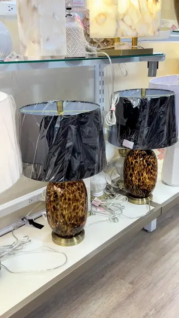 Check out these two stunning tortoiseshell lamps available at @HomeGoods #tortoi
