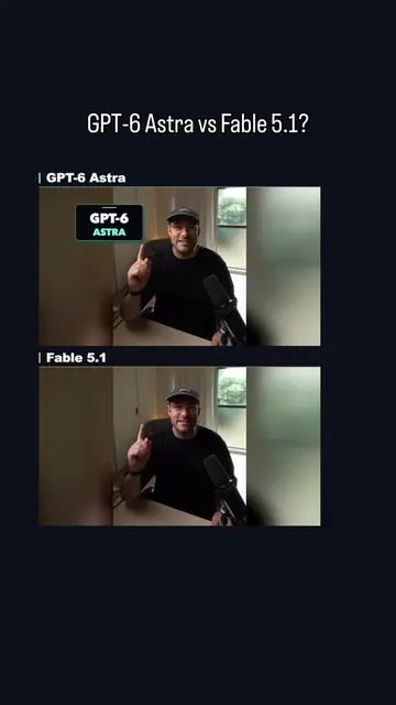 GPT-6 Astra vs Fable 5.1, put to the test with a spoken video editing brief. Col