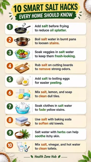 🧂 10 SMART SALT HACKS EVERY HOME SHOULD KNOW! ✨ #SaltHacks #KitchenHacks #HomeH