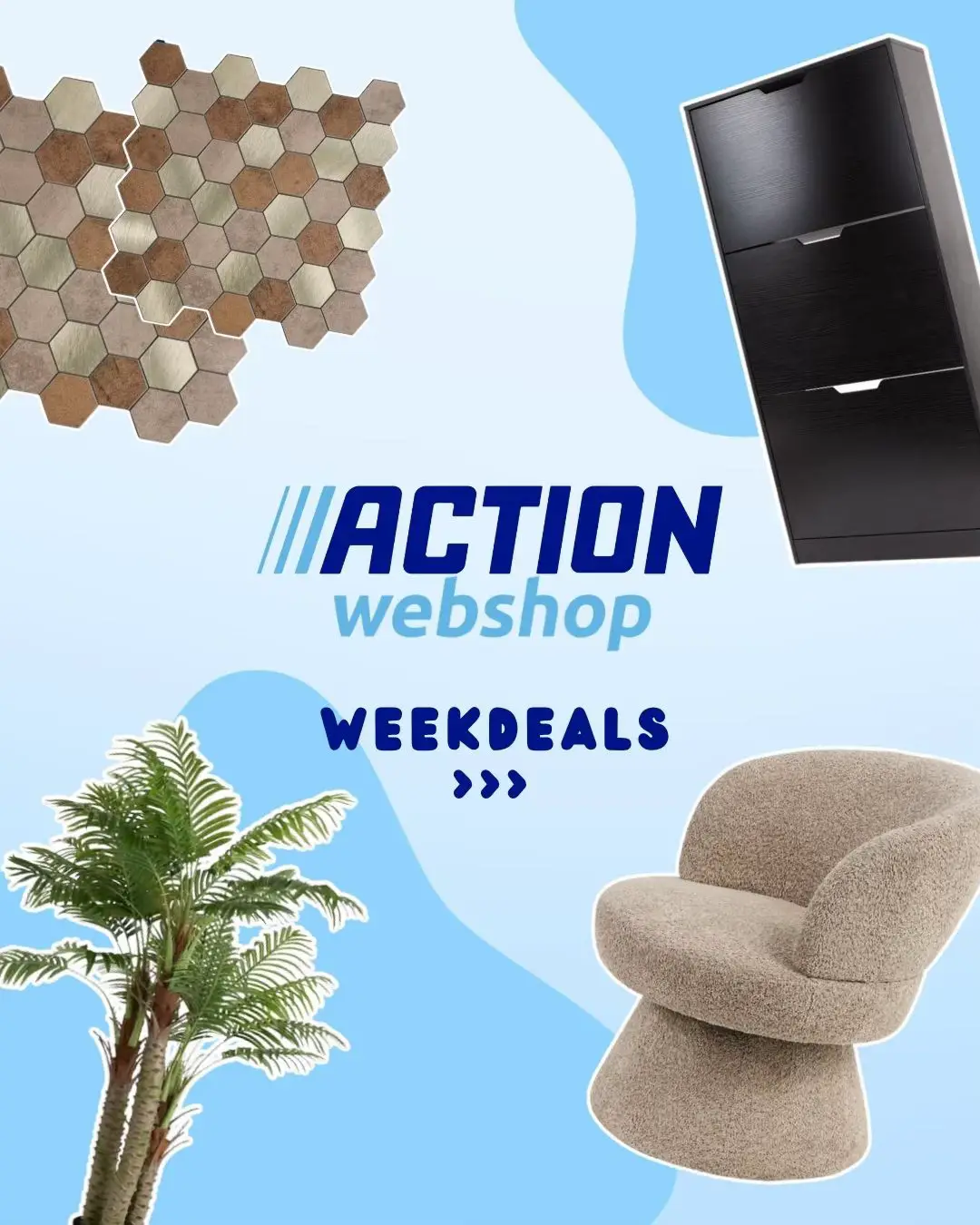 De nieuwe weekdeals van Action Webshop staan nu online!👀💙 De weekacties zijn t