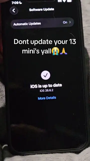 dont update your iphone 13 😭 #iphone13mini #iphone13 #iphone #ios26 #techtok 