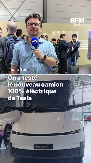 On a testé le nouveau camion 100% électrique de Tesla 🚚⚡️ À l'occasion du salon