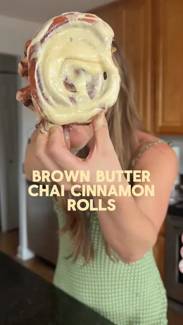 #ad double brown butter + chai spices = the PERFECT fall cinnamon rolls🧈🍁 i kn