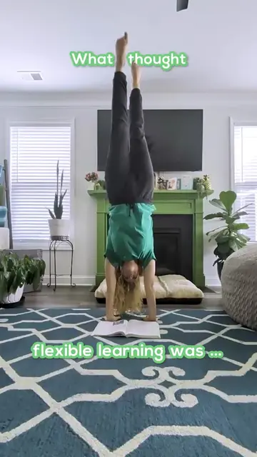 No, your student is not doing handstands and yoga all day while learning!  At Le