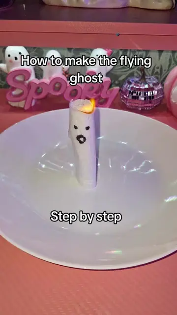 How to make the floating ghost step by step, no cuts or edits #toiletpaperghost 