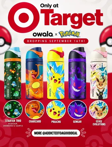 🚨 POKÉMON FANS, GET READY! ⚡️🔥 The Owala x Pokémon collection is dropping Sept