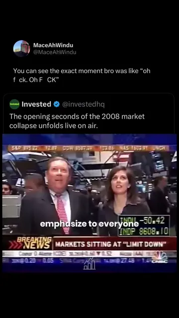 This is what the start of a 57% drawdown looks like on live TV 📉 Banks had spen