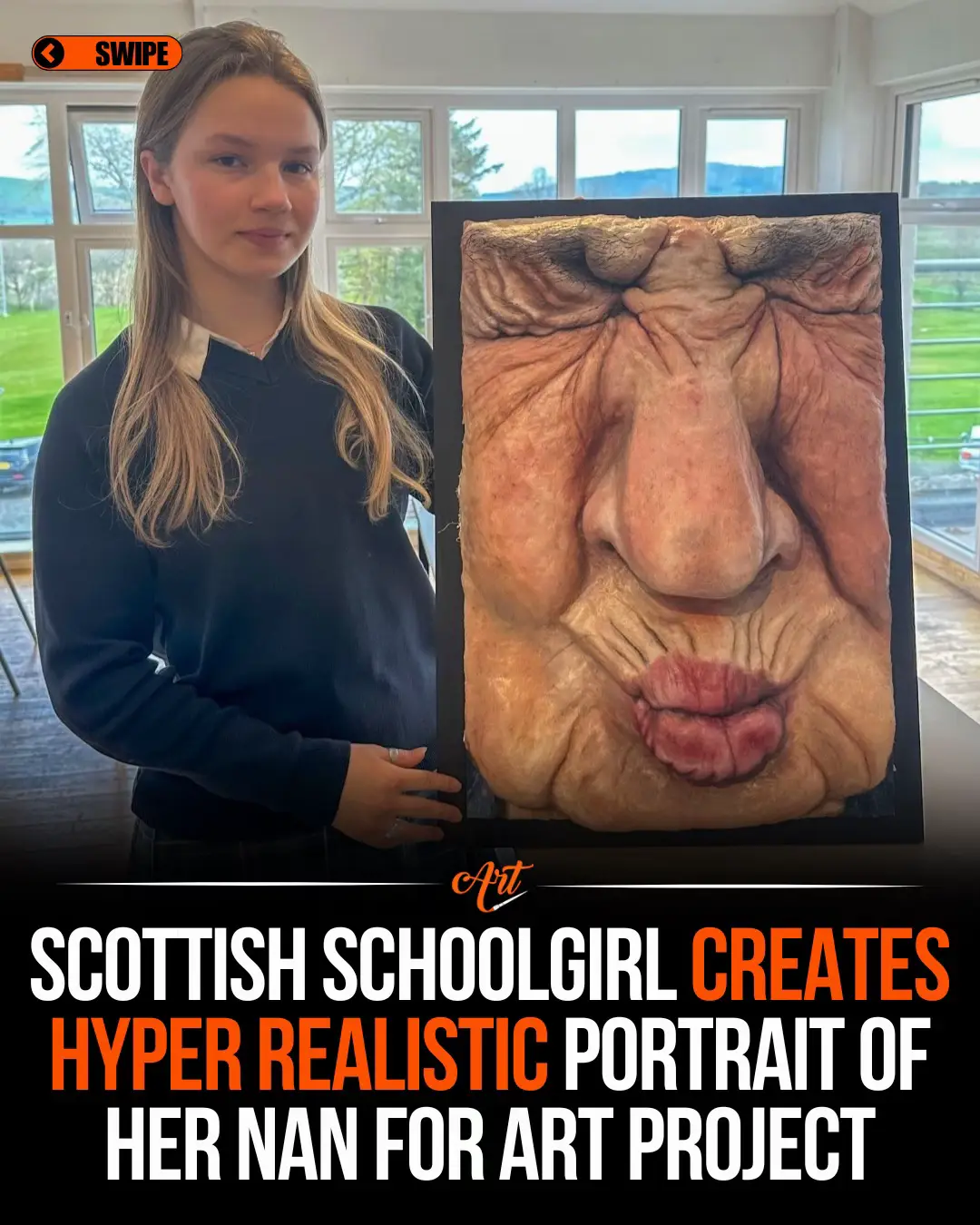 A Scottish schoolgirl has gained national recognition after creating a hyperreal