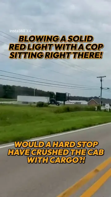 If the Red Light Won't Stop You, the Blue Lights Will! 🚨🚛