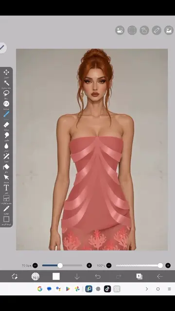 How to draw elegant evening dress using ibis paint x  #fyp #artistatiktok #digit