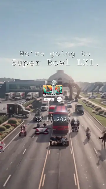 Hitting the road en route to #SuperBowl LXI 🏆 Feb. 14, 2027 on ESPN and ABC 🍿 