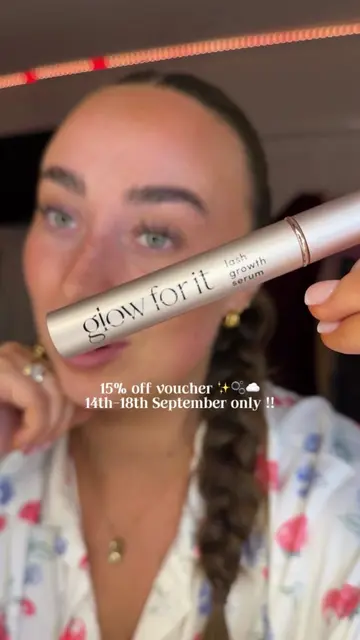 15% off yess please ✨🧚🏼 @GLOW FOR IT #glowforit #lashserum #bestlashserum #glo