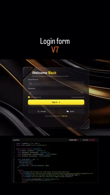 Login Page V7 — Simple UI, Powerful Interactions. ✨ A fresh login concept with s
