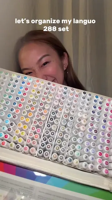 asmr organizing my languo acrylic markers ✨ #asmr #languo #acrylicmarkers #marke